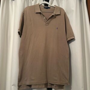 Polo by Ralph Lauren Tan Short Sleeve Polo Size L